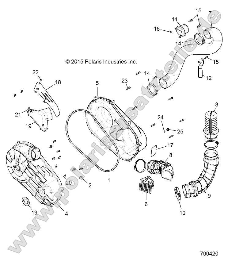 Drive Train, Clutch Cover and Ducting