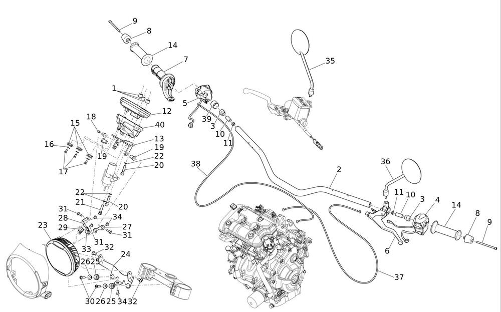 Caballero700-Lenker-Bedienelement Lenker / Bedienelement