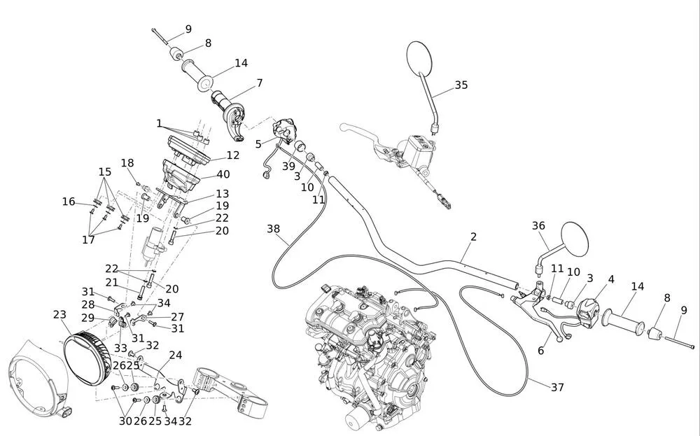 Caballero700-Lenker-Bedienelement Lenker / Bedienelement
