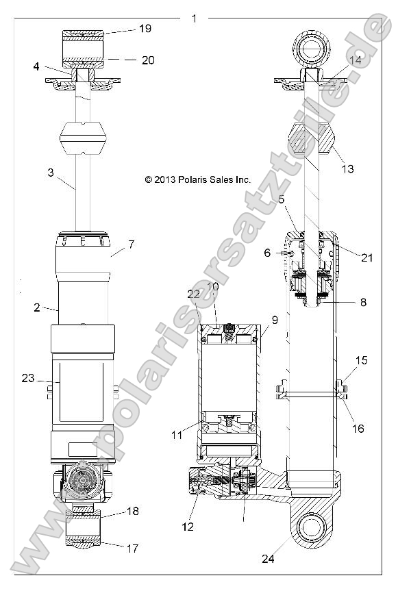 Suspension, Shock, Front (A16SVS95CM)