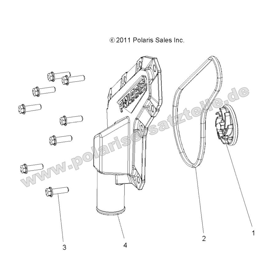 ENGINE, WATERPUMP IMPELLER and COVER