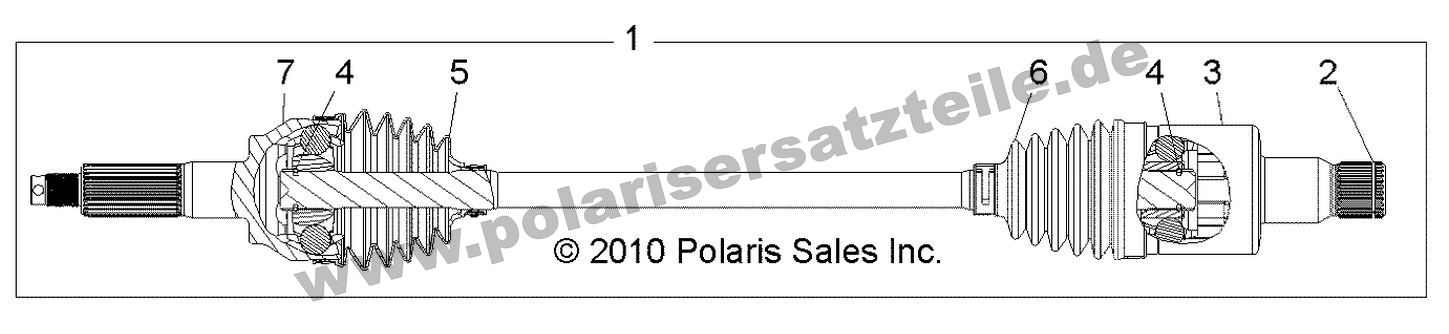 DRIVE TRAIN, REAR HALF SHAFT