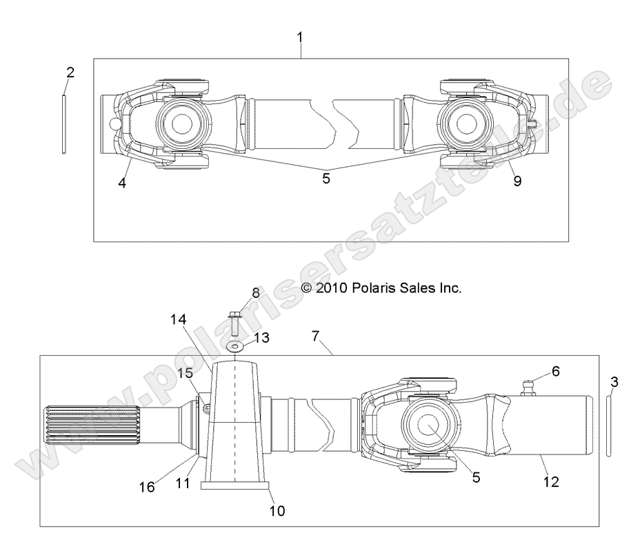DRIVE TRAIN, FRONT PROP SHAFT