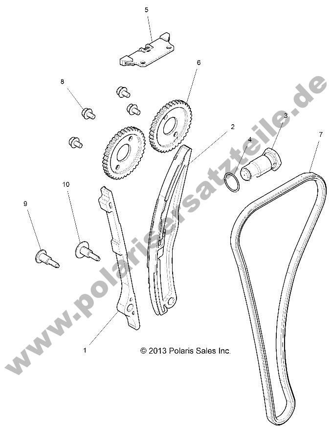 ENGINE, CAM CHAIN AND TENSIONER
