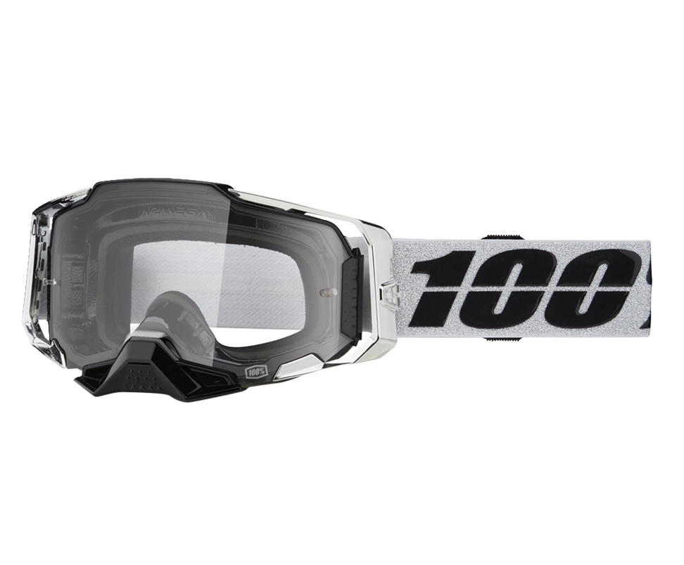 100% Crossbrille Armega - Atac chrom - Silber verspiegeltes HD Glas