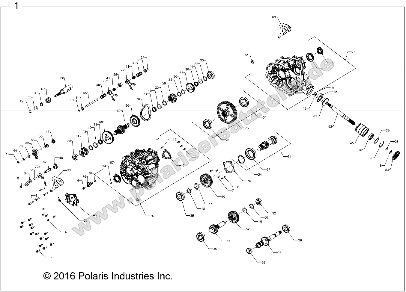 Drive Train, Main Gearcase Internals (701795)