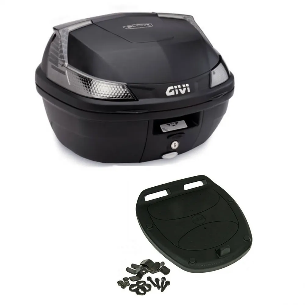 Givi_Monolock_B37_NT_Blade_mit_Montageplatte Givi Monolock Topcase B37 NT Blade - 37 Liter - schwarz inkl. Montagekit