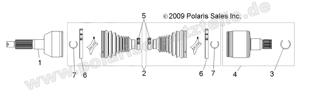 drive train rear half shaft