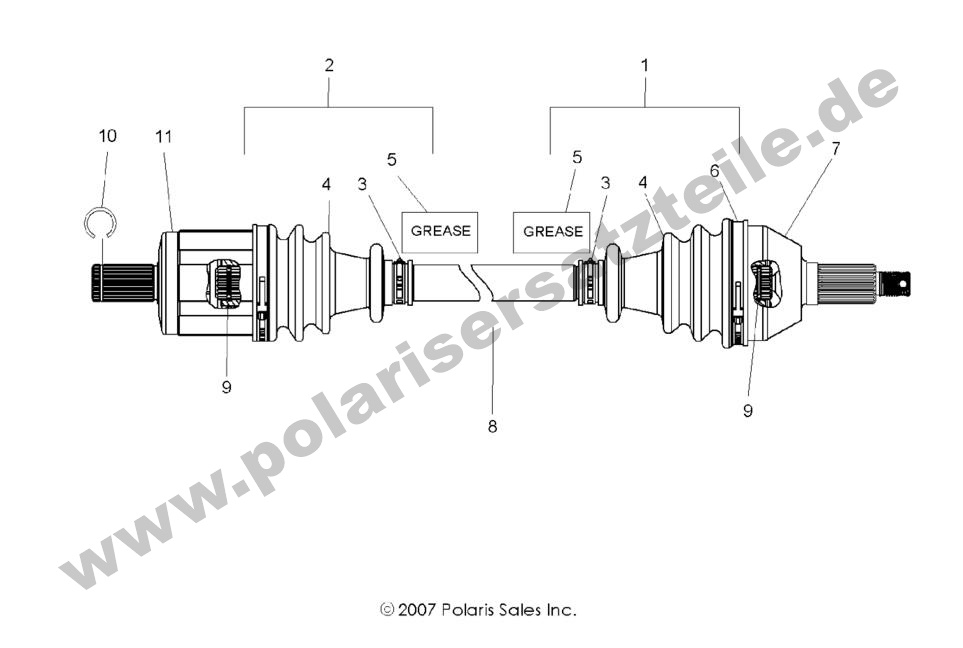 DRIVE TRAIN, FRONT HALF SHAFT