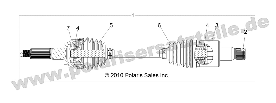 DRIVE TRAIN, REAR HALF SHAFT