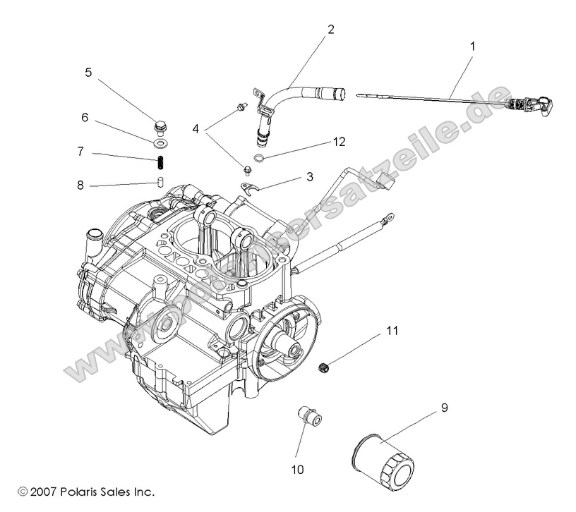 engine dipstick and oil filter