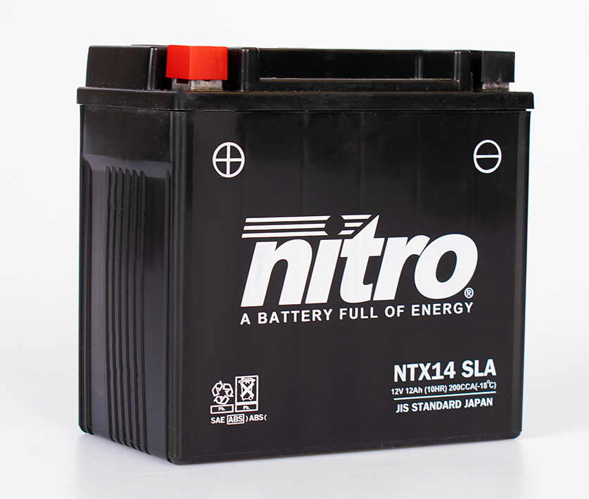 NTX14-SLA Nitro NTX14 SLA GEL AGM Batterie 12V 12AH - Einbaufertig (YTX14-BS FTX14-BS)
