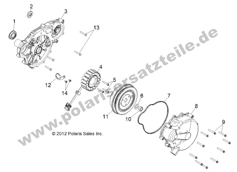 ENGINE, STATOR and FLYWHEEL