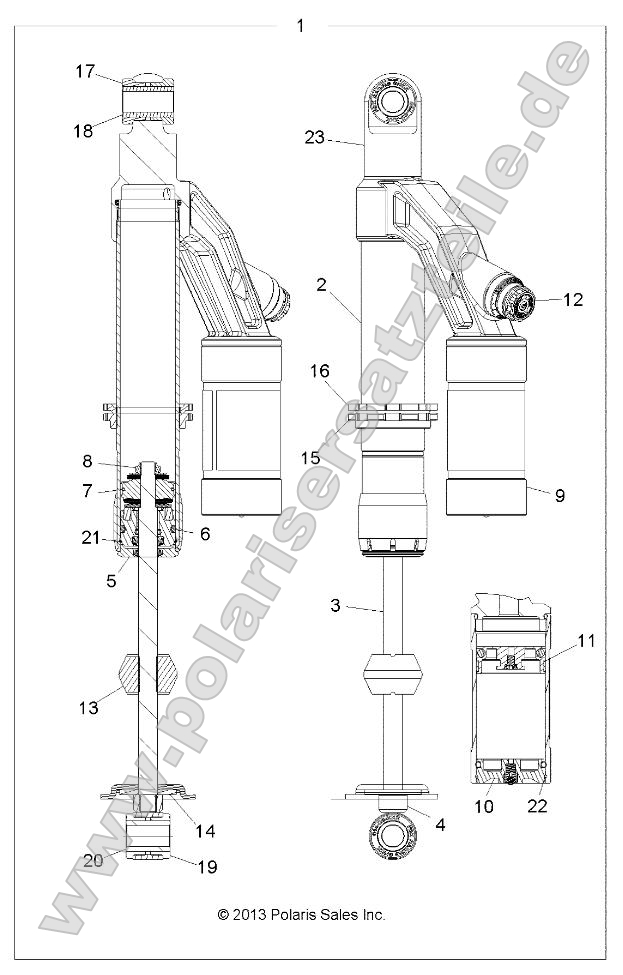 Suspension, Shock, Rear 49ATVSHOCKRR7044080