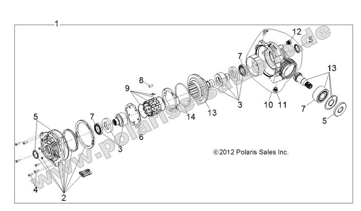 DRIVE TRAIN, FRONT GEARCASE INTERNALS