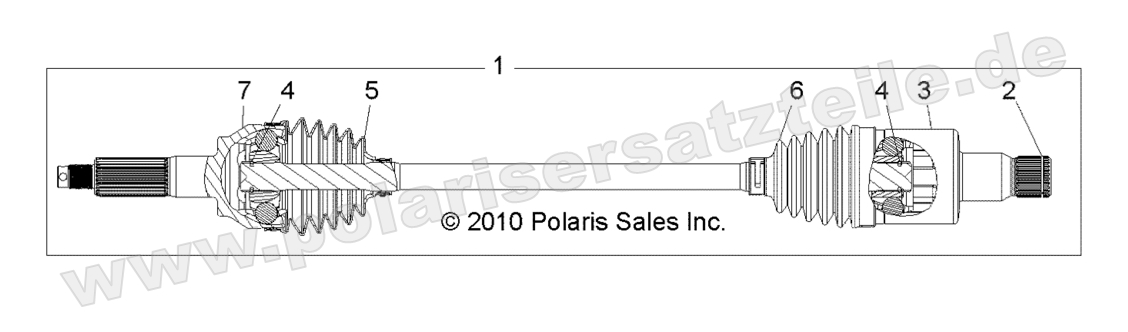 DRIVE TRAIN, REAR HALF SHAFT
