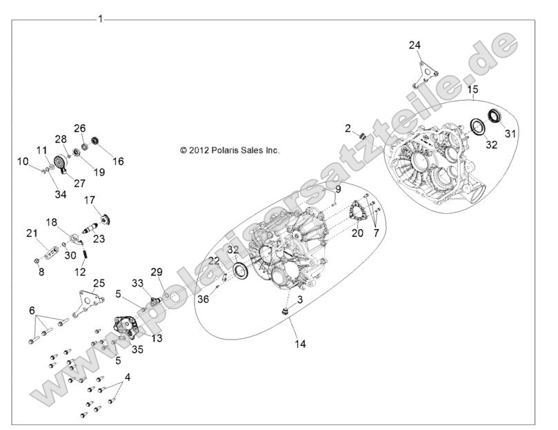 DRIVE TRAIN, MAIN GEARCASE