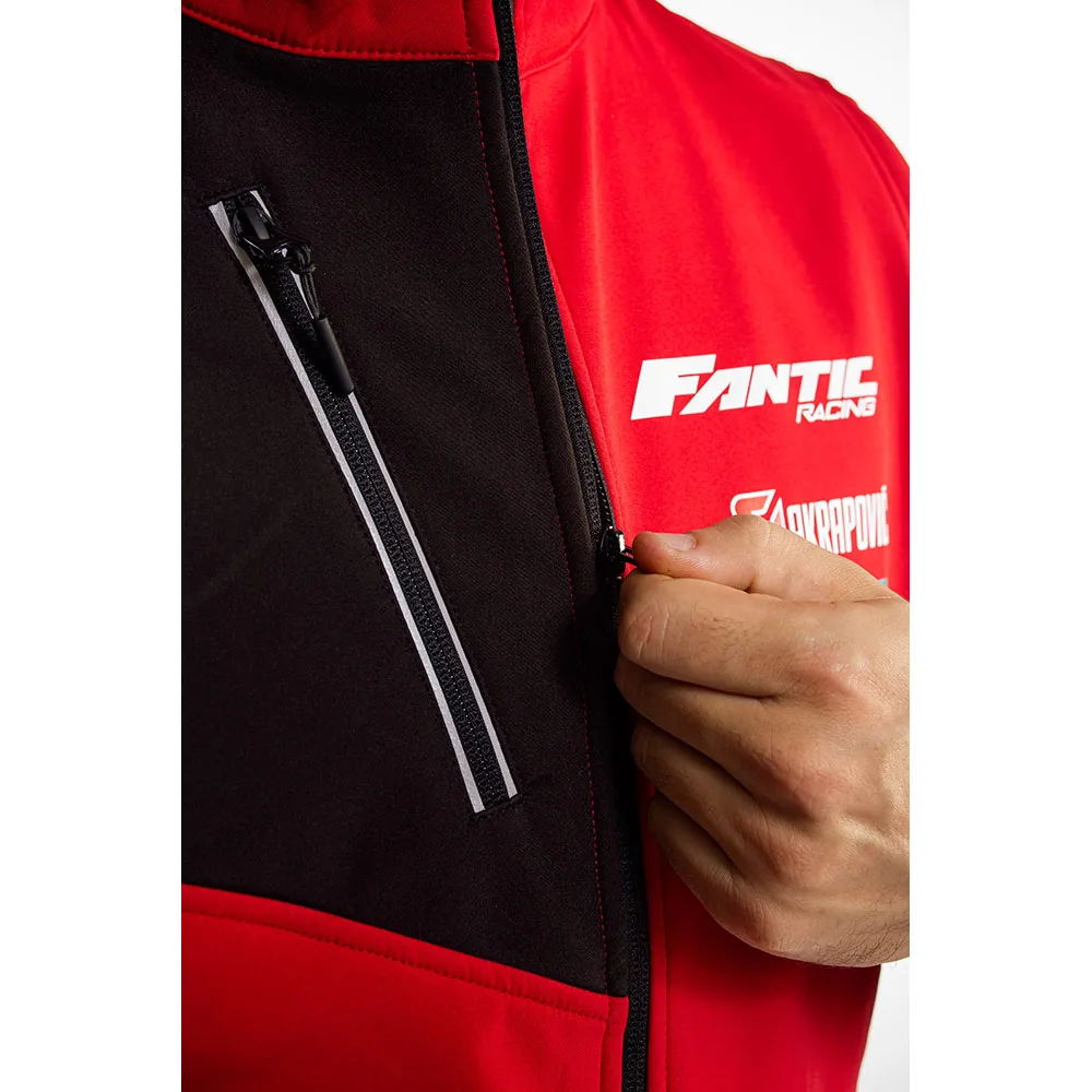 Fantic Original Soft Shell Weste schwarz/rot - FANTIC RACING TEAM REPLICA - L - TEES520RAC03