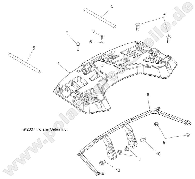 BODY, REAR RACK ASM.
