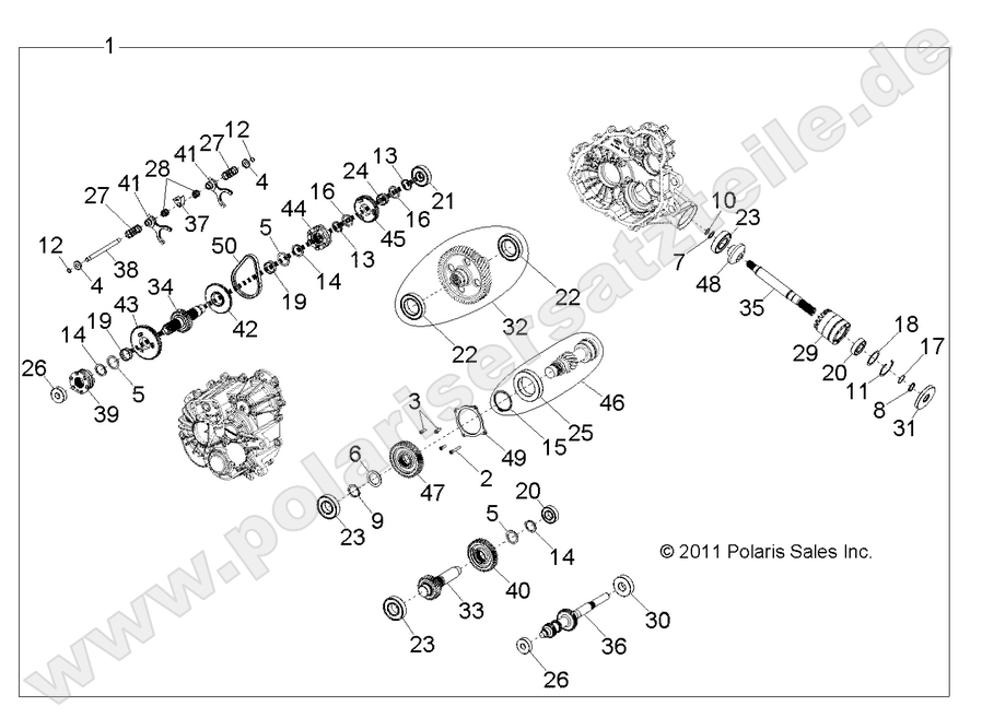 DRIVE TRAIN, MAIN GEARCASE INTERNALS