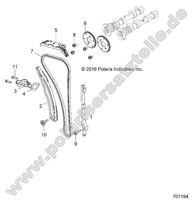 Engine, Cam Chain and Tensioner