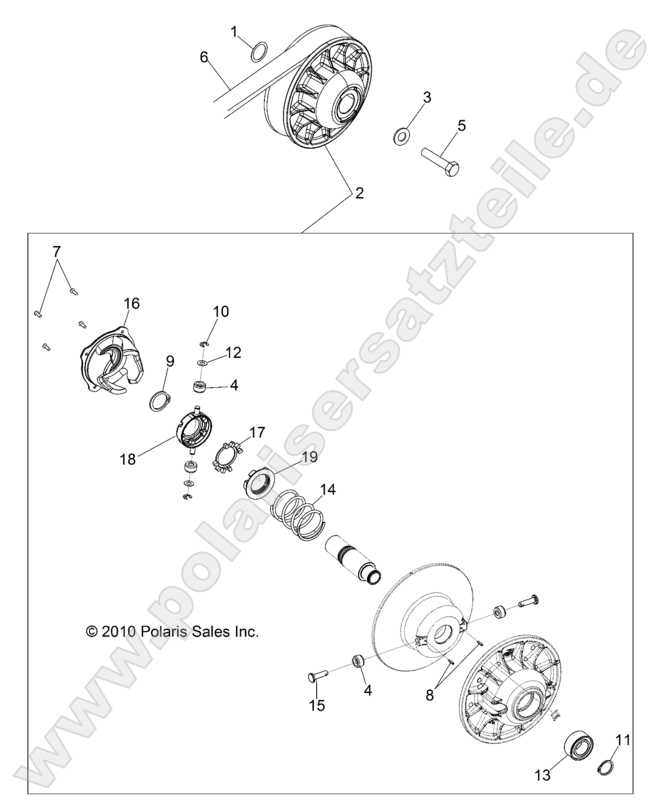 DRIVE TRAIN, SECONDARY CLUTCH