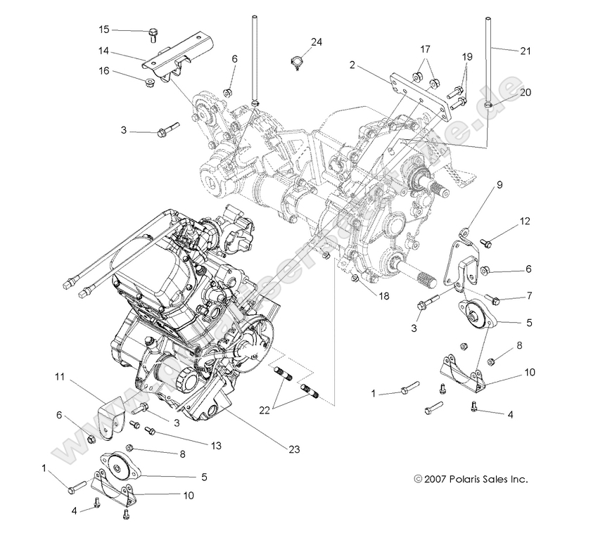 ENGINE, TRANSMISSION MOUNTING