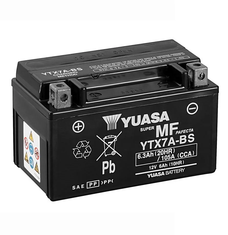 yuasa_ytx7a_bs Yuasa YTX7A-BS Batterie AGM 12V 6AH (GTX7A-BS, FTX7A-BS)