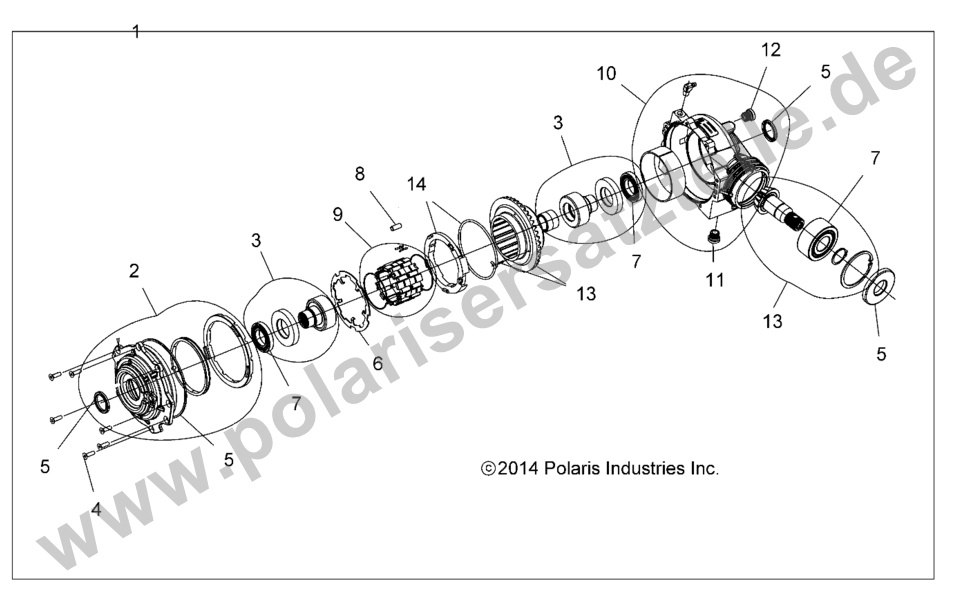 DRIVE TRAIN, FRONT GEARCASE INTERNALS