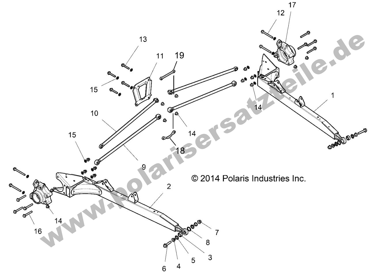 SUSPENSION, REAR CONTROL ARMS