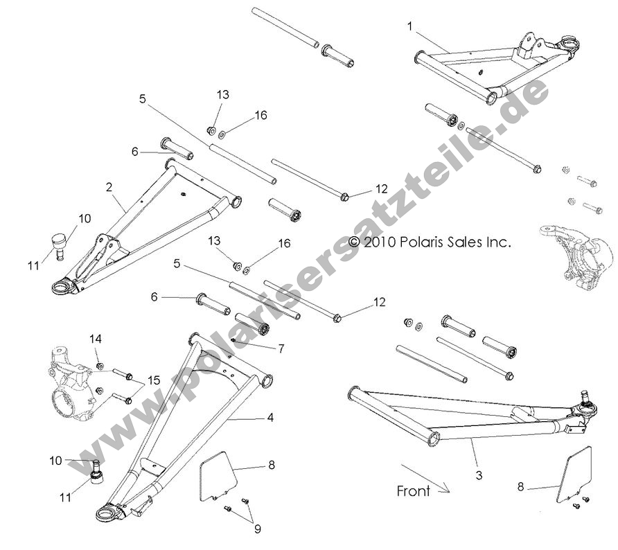 SUSPENSION, FRONT CONTROL ARMS