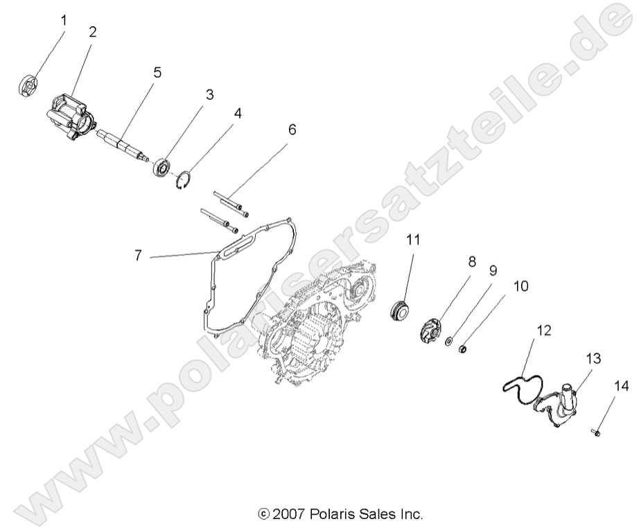 ENGINE, OIL PUMP and WATER PUMP