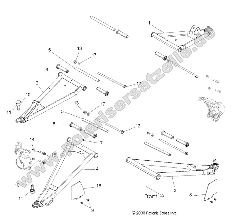 SUSPENSION, FRONT CONTROL ARMS