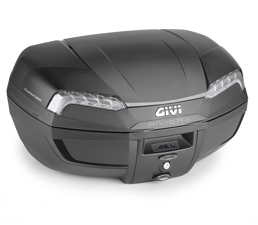 Givi Monolock Topcase E46 NT2 Tech Riviera - 46 Liter - schwarz - inkl. Montagekit Givi Monolock Topcase E46 NT2 Tech Riviera - 46 Liter - schwarz - inkl. Montagekit
