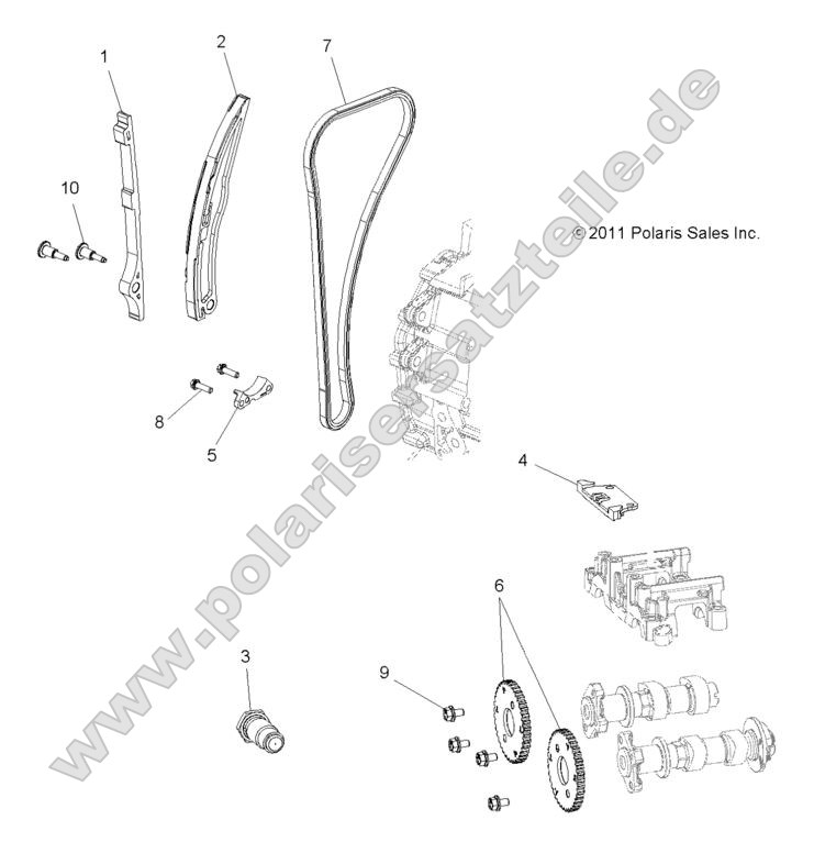 ENGINE, CAM CHAIN and SPROCKET