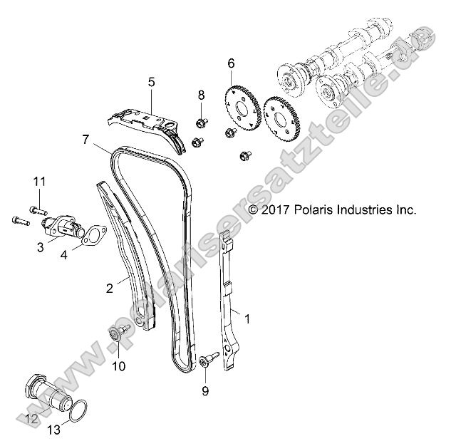 Engine, Cam Chain and Tensioner