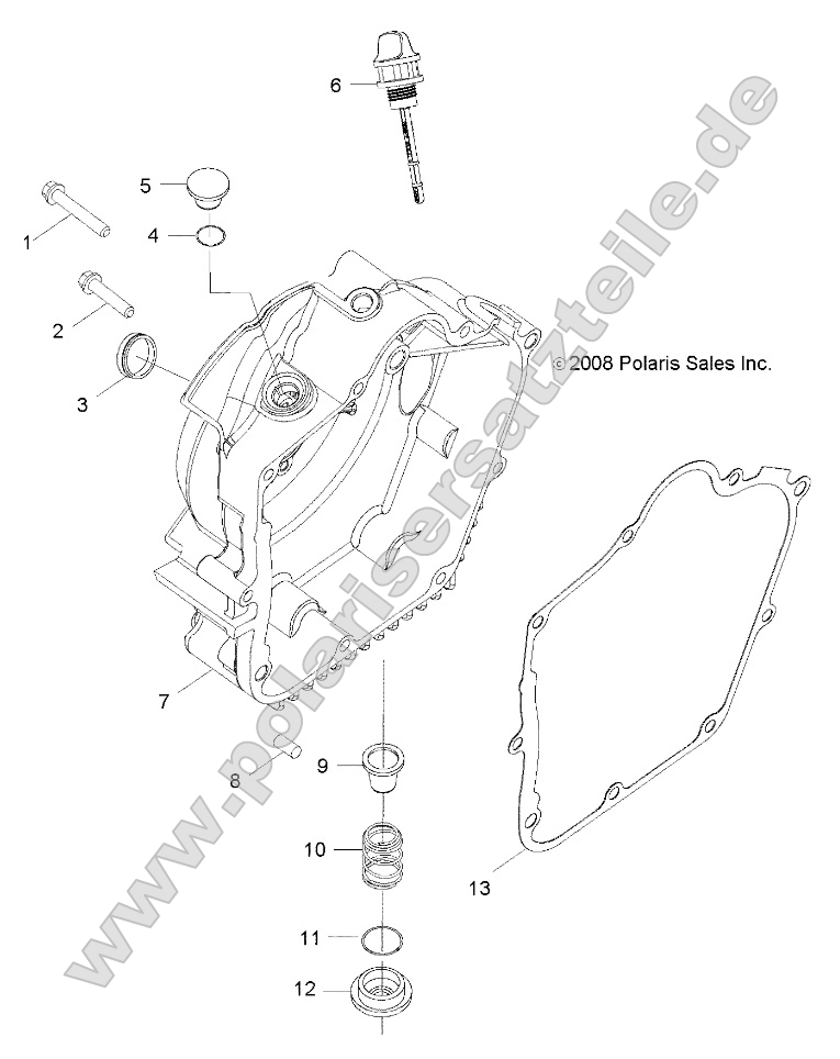 Engine, Crankcase Cover, RH