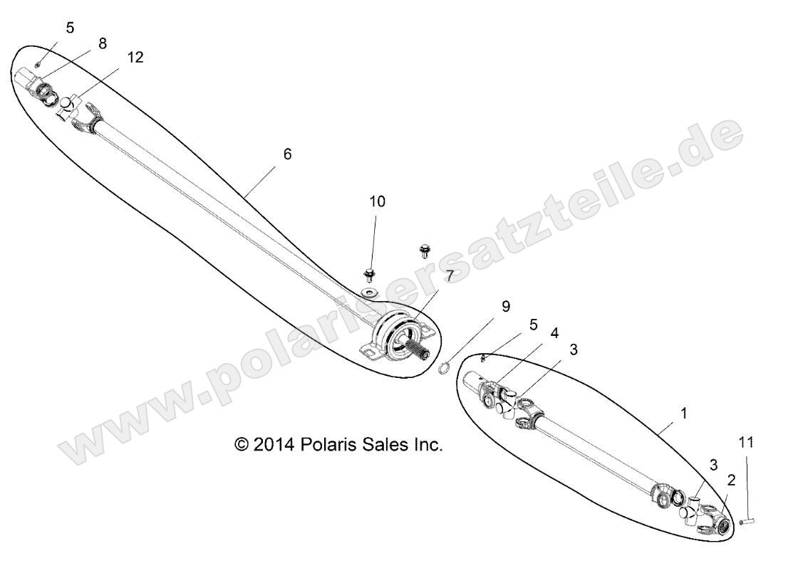 DRIVE TRAIN, FRONT PROP SHAFT