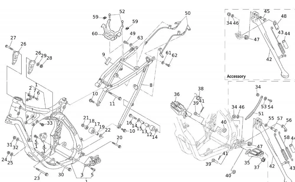 52850_5 Rahmen - Fußstützen - Ständer