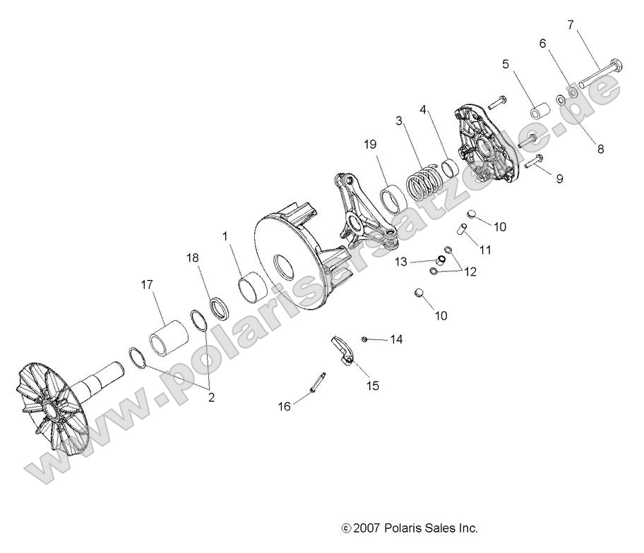 drive train primary clutch