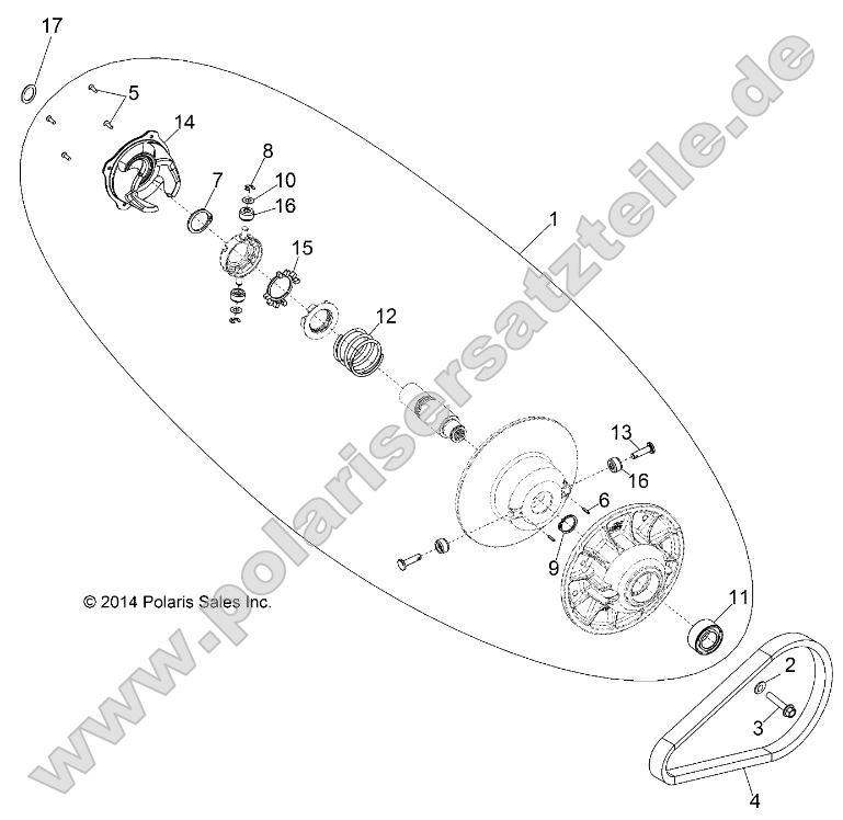 Drive Train, Secondary Clutch