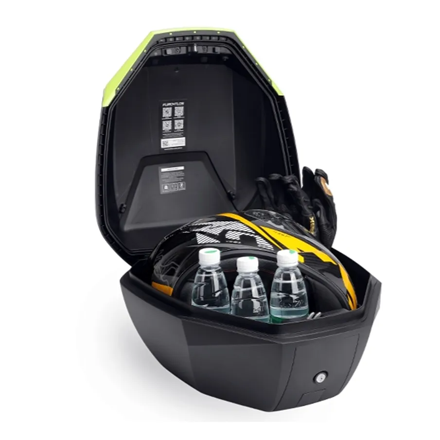 Furchtlos SHIELD S Luxe Topcase - 35 Liter - schwarz/silber - inkl. Montagekit