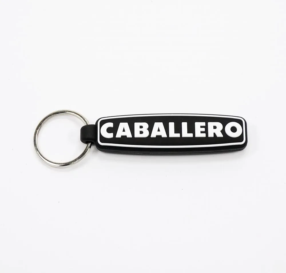 Fantic Caballero Original Silikon Schlüsselanhänger - schwarz-weiß