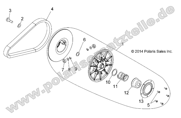 Drive Train, Secondary Clutch (49ATVCLUTCHDRIVEN14325)