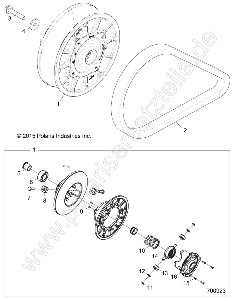 DRIVE TRAIN, SECONDARY CLUTCH