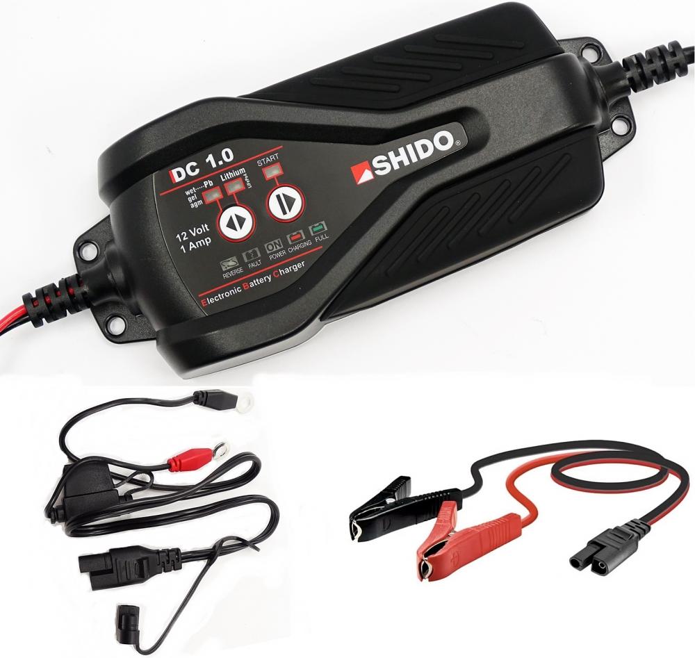 Shido_DC10_Black_Edition_Batterieladegeraet_12V_1A_fuer_Blei_Saeure___Lithium_Batterie_2 Shido DC1.0 Black Edition Batterieladegerät 12V 1A für Blei-Säure + Lithium Batterie