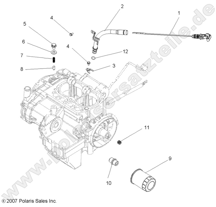 ENGINE, DIPSTICK and OIL FILTER