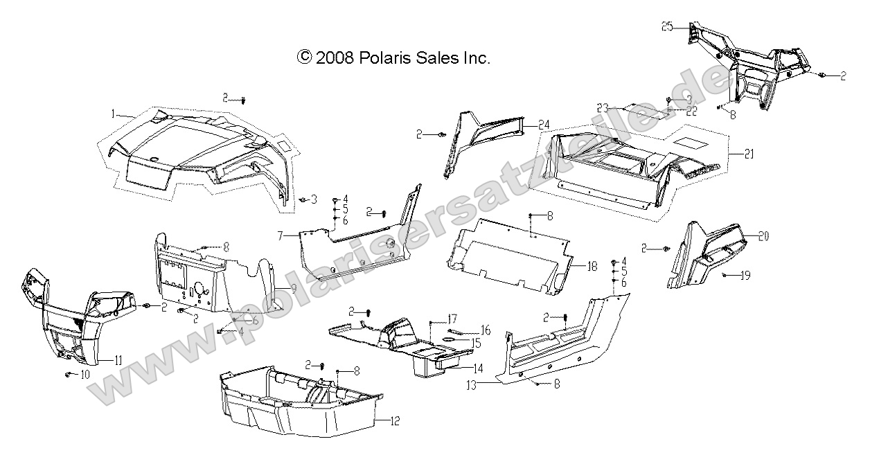 Body, Hood, Bumpers, Panels, Floor and Rack