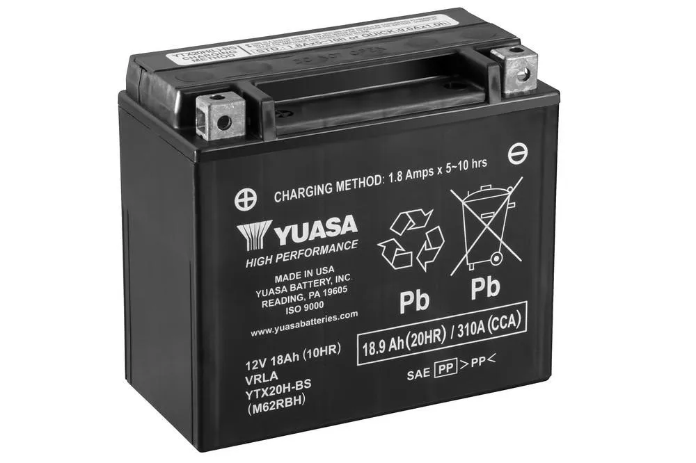 Yuasa YTX20H-BS AGM Batterie 12V 18 AH CP - Einbaufertig (TX20H NTX20H) Yuasa YTX20H-BS AGM Batterie High Performance 12V 18 AH (CP) mit Säurepack