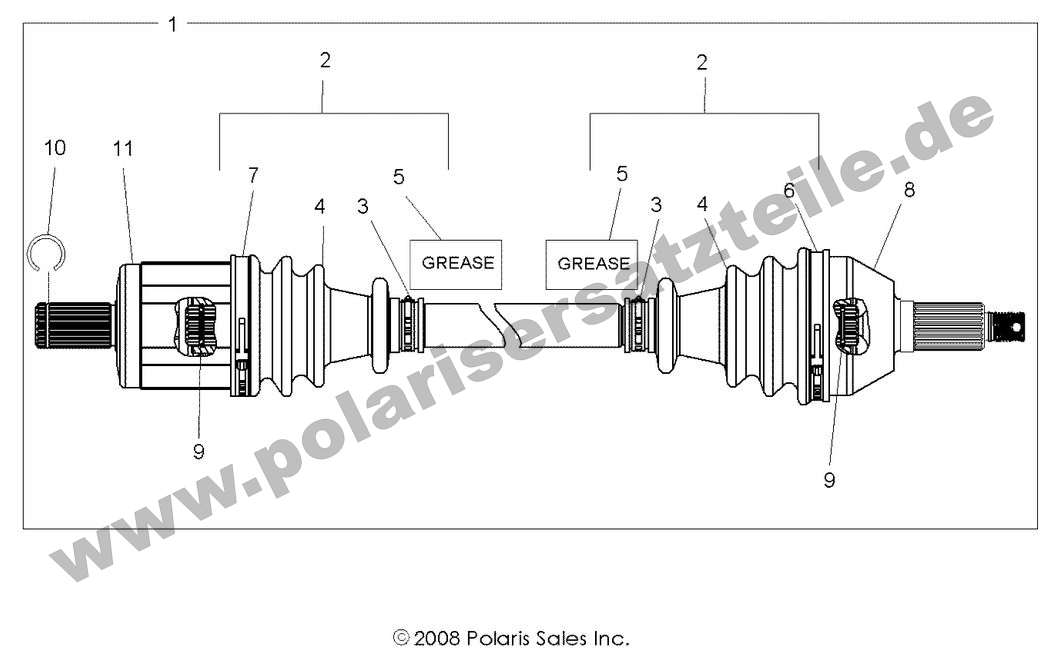 DRIVE TRAIN, FRONT HALF SHAFT